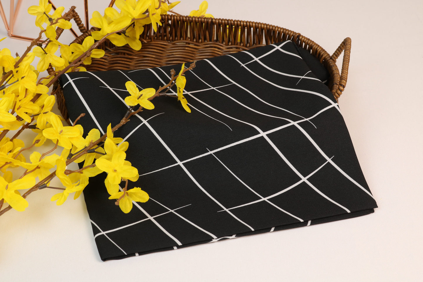 Black White Medina Silk Hijab